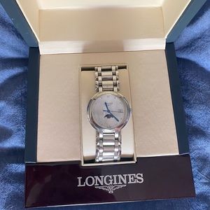 Longines stainless steal diamond watch